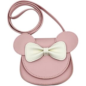 Bolley Joss Crossbody Purse Bowknot Shoulder Bag Handbag Little Girl's Cute Purse with Cartoon Mouse Ears
