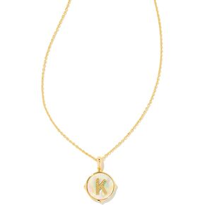 كندرا سكوت عقد بقلادة على شكل قرص بحروف ذهبية قزحية اللون K مقاس واحد، مقاس واحد in Kuwait