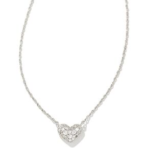 Kendra Scott Ari Pave Crystal Heart Necklace, Fashion Jewelry For Women