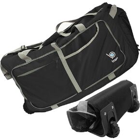 Bago Rolling Duffle Bag with Wheels - 31" 120L Foldable Weekender Bag, Waterproof Travel Duffel Bag, Heavy Duty lightWeight Duffle Bag for Traveling, Rolling Duffel Bag with Wheels (Black)
