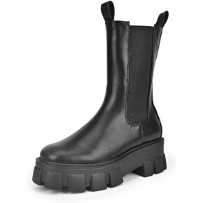 حذاء بوت نسائي من READYSALTED بمنتصف الساق ذو نعل سميك وعالي الكاحل (ROTA) in Kuwait