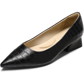 DREAM PAIRS Women's Chunky Heels Closed Toe Low Block Work Shoes Pointed Toe Dress Comfortable Wedding Pumps