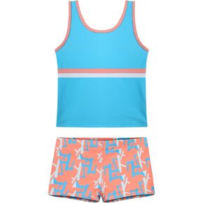 Cadocado Little Girls Two Piece Tankini Swimsuit with Boyshort Kids Bathing Suit