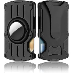 محفظة YIJINSHENG مع علامة هوائية للرجال، جيب أمامي بسيط، حامل بطاقة الائتمان، محافظ معدنية نحيفة مع علامة هوائية RFID لحجب النقود للرجال، محفظة مخفية in Kuwait