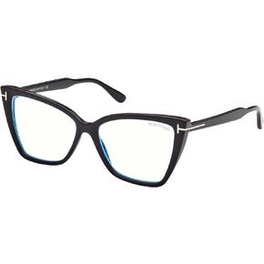 Tom Ford Eyeglasses FT 5844 -B 005 Matte Black, t Logo/Blue Block Lenses in Kuwait