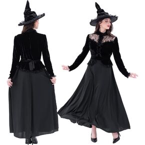 مجموعة أزياء Moonlight Witch Dress التنكرية من JUST FOR PARTY، تصميم دانتيل، للهالوين، in Kuwait