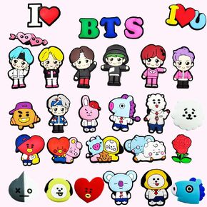 Kocak Gold 29 قطعة B.T.S زينة الأحذية الكرتونية لا تكرر هدية لطيفة لتزيين الأحذية للأولاد والبنات in Kuwait