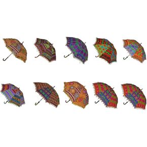 مظلات عصرية عصرية من القطن متعددة الألوان مطرزة يدويًا للرجال من Rajasthali مجموعة من 10 قطع in Kuwait