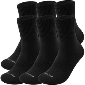 WANDER Bamboo Ankle Socks 6 Pairs Moisture Wicking Anti-Blister Casual Socks for Men&Women Odor Eliminating