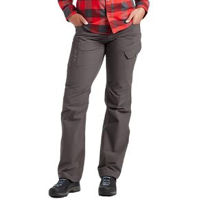 TRUEWERK T1 WerkPants for Women, Relaxed Fit Women’s Workwear Pants, Lightweight, Moisture Wicking, Cargo Pants with 4-Way Stretch, Deep Grey, 00, Long
