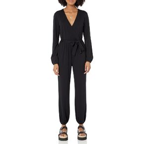 Amazon Essentials Women's Knit Surplice Jumpsuit (Available in Plus Size)