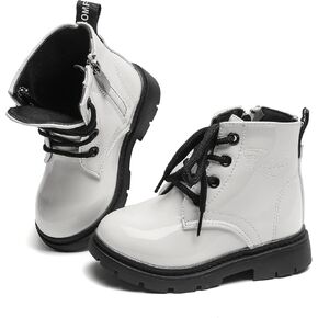 KOSISOK Toddler Boots Ankle Side Zipper Combat Boots (Boy's Girl's)