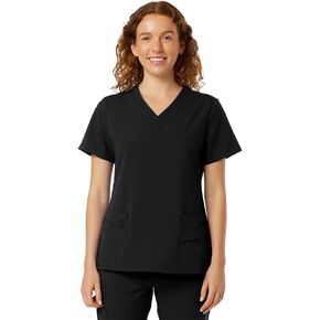 SPECTRUM UNIFORMS Wynd المرأة فرك أعلى الزي الطبي الخامس الرقبة أعلى غرزة النسيج الناعم مثالية للمهنيين الطبيين