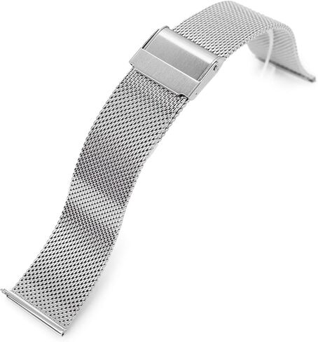 20 مم سريعة الإصدار الكلاسيكية سوبر غرامة شبكة ساعة ميلانو الفرقة مصقول in Kuwait