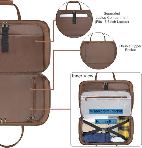 TSA Duffel Bag for Travel, 60L Canvas Duffle Bag for Men with 15.6" Laptop Compartment Airline Approved Carry on Travel Bags with Wet Pocket Water Resistant Gym Weekender Bags for Vacations, Trips in Kuwait