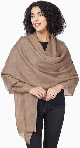 شال PASHWRAP من صوف ميرينو للنساء، شال فاخر ودافئ وكبير من الصوف الخالص لفساتين السهرة والزفاف in Kuwait