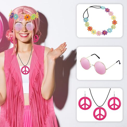 CICOCI 70s ديسكو ملابس للنساء 60s الهبي زي راعية البقر ملابس هامش سترة بوهو شرابة أكمام السلام الملحقات in Kuwait