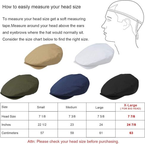 قبعة BOTVELA للرجال من Ivy Cap مصنوعة من القطن المضلع وموزع الصحف قبعة مسطحة in Kuwait