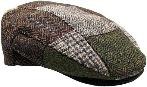 Mucros Weavers Irish Trinity Patch Cap، قبعة أيرلندية للرجال، قبعة صوف موزع الصحف، قبعة صوف مسطحة in Kuwait