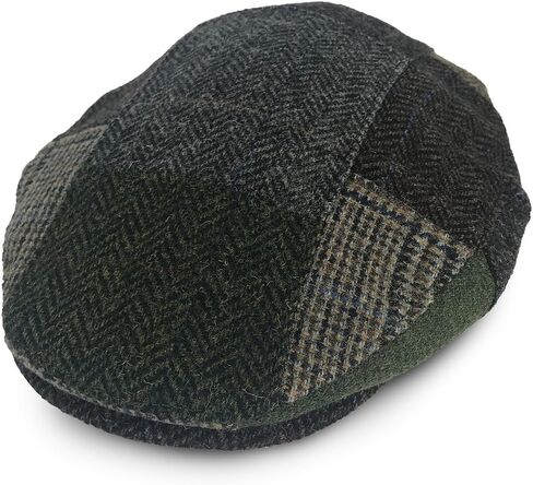Mucros Weavers Irish Trinity Patch Cap، قبعة أيرلندية للرجال، قبعة صوف موزع الصحف، قبعة صوف مسطحة in Kuwait