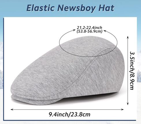 Airsky Set of 4 Men's Newsboy Hat Soft Cotton Ivy Paperboy Hat Flat Cabbie Cap for Men in Kuwait