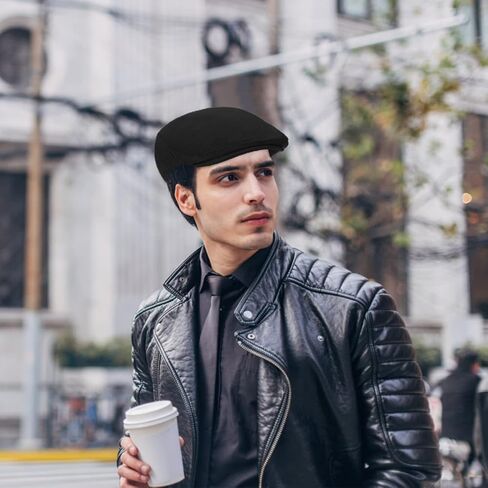 Airsky Set of 4 Men's Newsboy Hat Soft Cotton Ivy Paperboy Hat Flat Cabbie Cap for Men in Kuwait