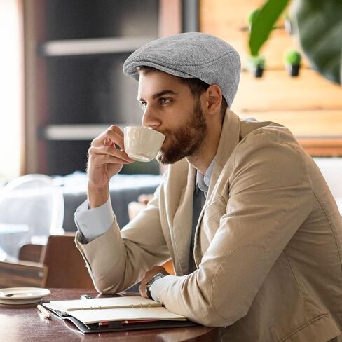 Airsky Set of 4 Men's Newsboy Hat Soft Cotton Ivy Paperboy Hat Flat Cabbie Cap for Men in Kuwait