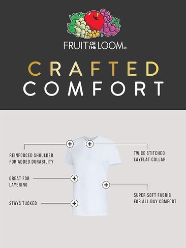 Fruit of the Loom Men's Crafted Comfort Undershirts in Saudi Arabia