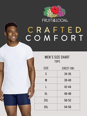 Fruit of the Loom Men's Crafted Comfort Undershirts in Saudi Arabia