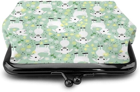 محفظة نقود جلدية نسائية خضراء من بيبي غوتس، حقيبة صغيرة تغيير مع مشبك إغلاق على شكل قبلة محفظة للإهداء للفتيات in Kuwait