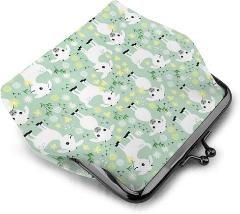 محفظة نقود جلدية نسائية خضراء من بيبي غوتس، حقيبة صغيرة تغيير مع مشبك إغلاق على شكل قبلة محفظة للإهداء للفتيات in Kuwait