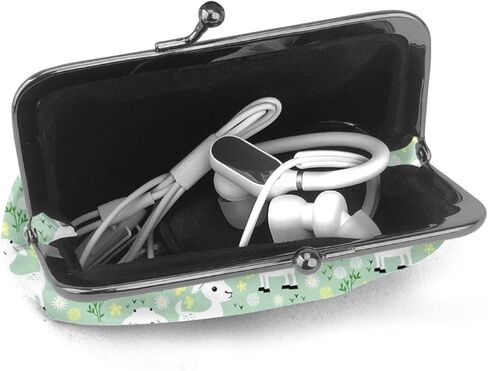 محفظة نقود جلدية نسائية خضراء من بيبي غوتس، حقيبة صغيرة تغيير مع مشبك إغلاق على شكل قبلة محفظة للإهداء للفتيات in Kuwait