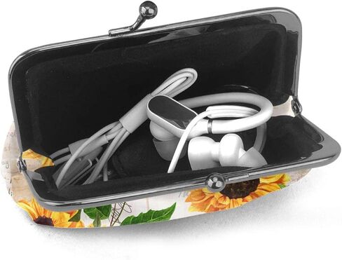 محفظة نقود معدنية للنساء من بيست فيري تيل زجاج، حقيبة تغيير صغيرة مع مشبك إغلاق بقفل قبلة للفتاة in Kuwait