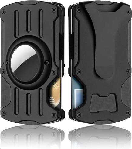 محفظة YIJINSHENG مع علامة هوائية للرجال، جيب أمامي بسيط، حامل بطاقة الائتمان، محافظ معدنية نحيفة مع علامة هوائية RFID لحجب النقود للرجال، محفظة مخفية in Kuwait