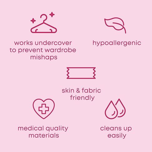 Risqué Double Sided Tape for Fashion Clothes Skin | Fabric Tape & Body Tape | Strong Multi Use Transparent Clear Color | Fabric and Skin Friendly for All Skin Shades (100 Strips) in Kuwait