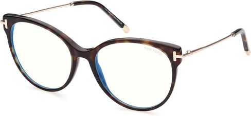 Eyeglasses Tom Ford FT 5770 -B 052 Shiny Classic Dark Havana, Rose Gold"t" Logo in Saudi Arabia