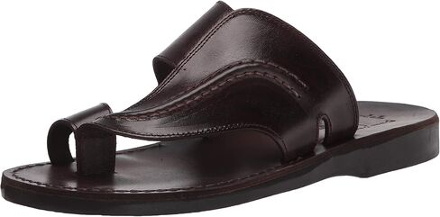 صنادل القدس بيتر - صندل بحزام من الجلد لأصابع القدم - بني in Kuwait