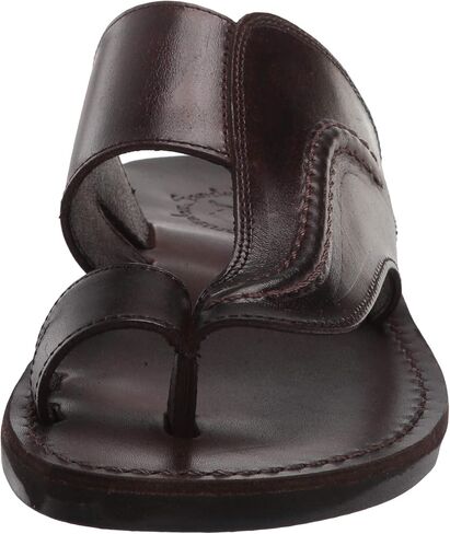 صنادل القدس بيتر - صندل بحزام من الجلد لأصابع القدم - بني in Kuwait