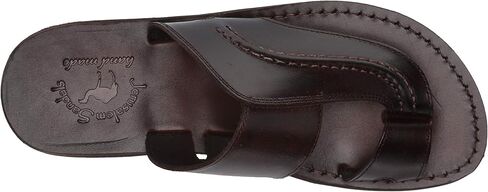 صنادل القدس بيتر - صندل بحزام من الجلد لأصابع القدم - بني in Kuwait