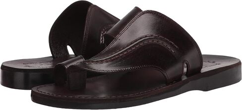 صنادل القدس بيتر - صندل بحزام من الجلد لأصابع القدم - بني in Kuwait