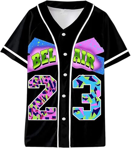 Z-Shop Women's 90s Themed Party Outfit,Hip Hop Baseball Jersey Clothing and Shorts, Jewelry Accessories for Halloween in Kuwait