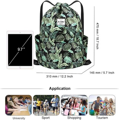 XEYOU Drawstring Sports Backpack Lightweight Gym Yoga Sackpack Shoulder Rucksack Casual Outdoor Daypack for Women and Men in Kuwait