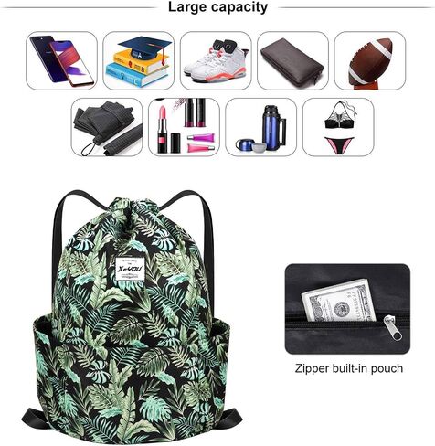 XEYOU Drawstring Sports Backpack Lightweight Gym Yoga Sackpack Shoulder Rucksack Casual Outdoor Daypack for Women and Men in Kuwait