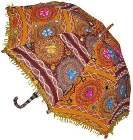 مظلات عصرية عصرية من القطن متعددة الألوان مطرزة يدويًا للرجال من Rajasthali مجموعة من 10 قطع in Kuwait