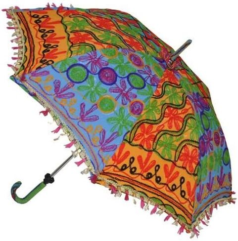 مظلات عصرية عصرية من القطن متعددة الألوان مطرزة يدويًا للرجال من Rajasthali مجموعة من 10 قطع in Kuwait