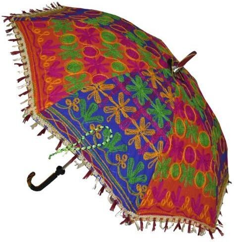 مظلات عصرية عصرية من القطن متعددة الألوان مطرزة يدويًا للرجال من Rajasthali مجموعة من 10 قطع in Kuwait