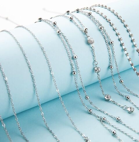 NICEIGHT 9PCS Body Chain for Women Sexy Bikini Bra Chain Necklace Belly Waist Chain for Summer Beach Length Adjustable in Kuwait