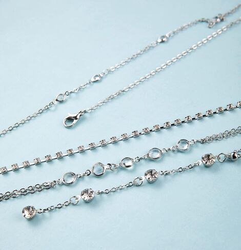 NICEIGHT 9PCS Body Chain for Women Sexy Bikini Bra Chain Necklace Belly Waist Chain for Summer Beach Length Adjustable in Kuwait