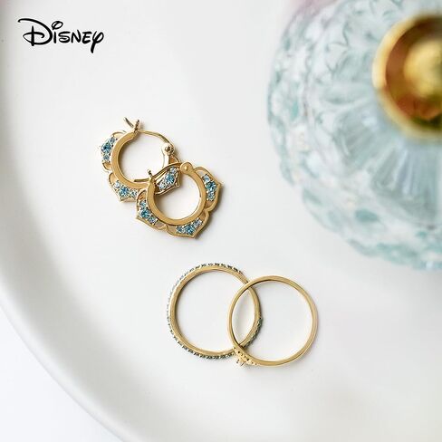 أقراط اوريغامي بومة ديزني علاء الدين برينسيس ياسمين صغيرة مع كريستالات مائية، رائعة وخفيفة الوزن، ذهبي in Kuwait