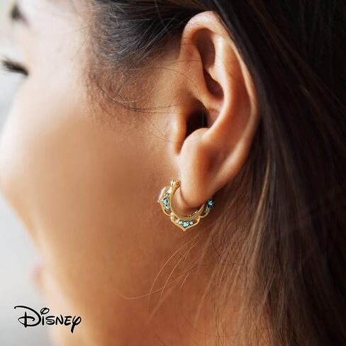 أقراط اوريغامي بومة ديزني علاء الدين برينسيس ياسمين صغيرة مع كريستالات مائية، رائعة وخفيفة الوزن، ذهبي in Kuwait